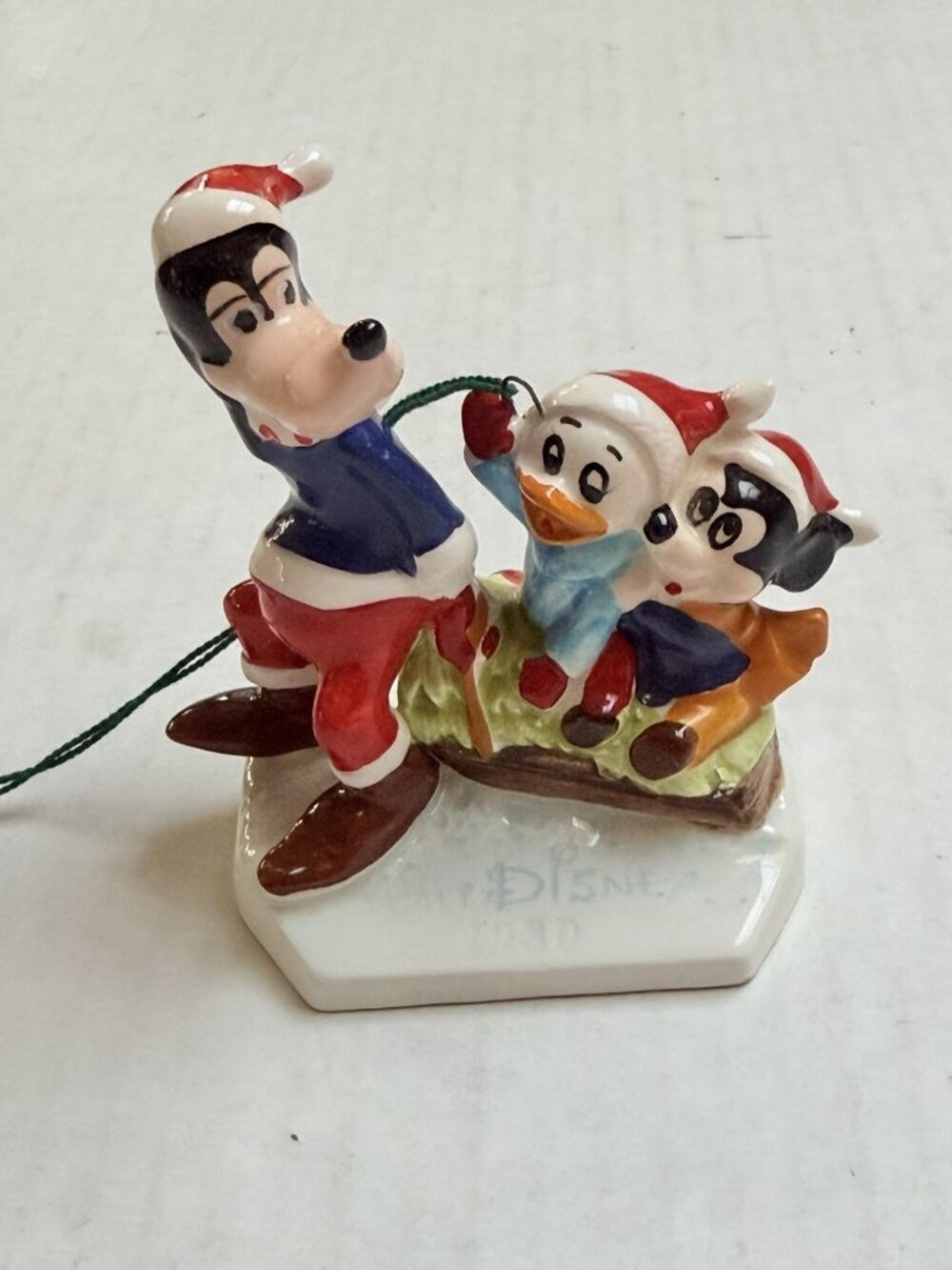 Walt Disney Sleigh Ride 1st Limited‎ Edition Ornament Figure Schmid 1980 Vintage